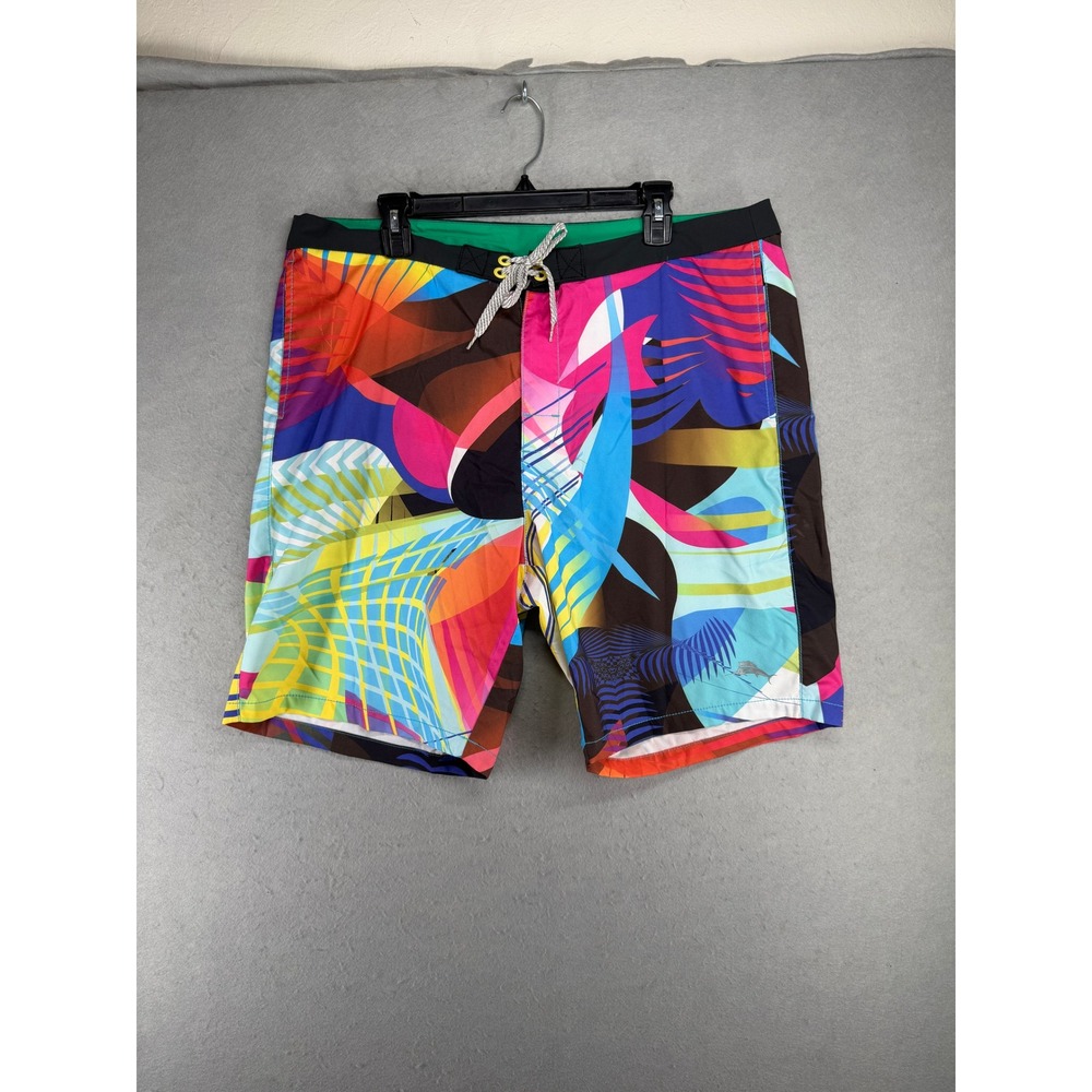 Tommy Bahama Relax Mens 38 Board Shorts Abstract Tropical Multi Color Swim Trunk
